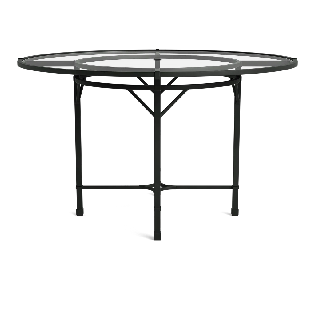 48" Rd. Glass-Top Dining Table