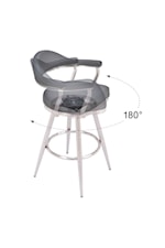 Zuo Vagur Collection Contemporary Swivel Barstool