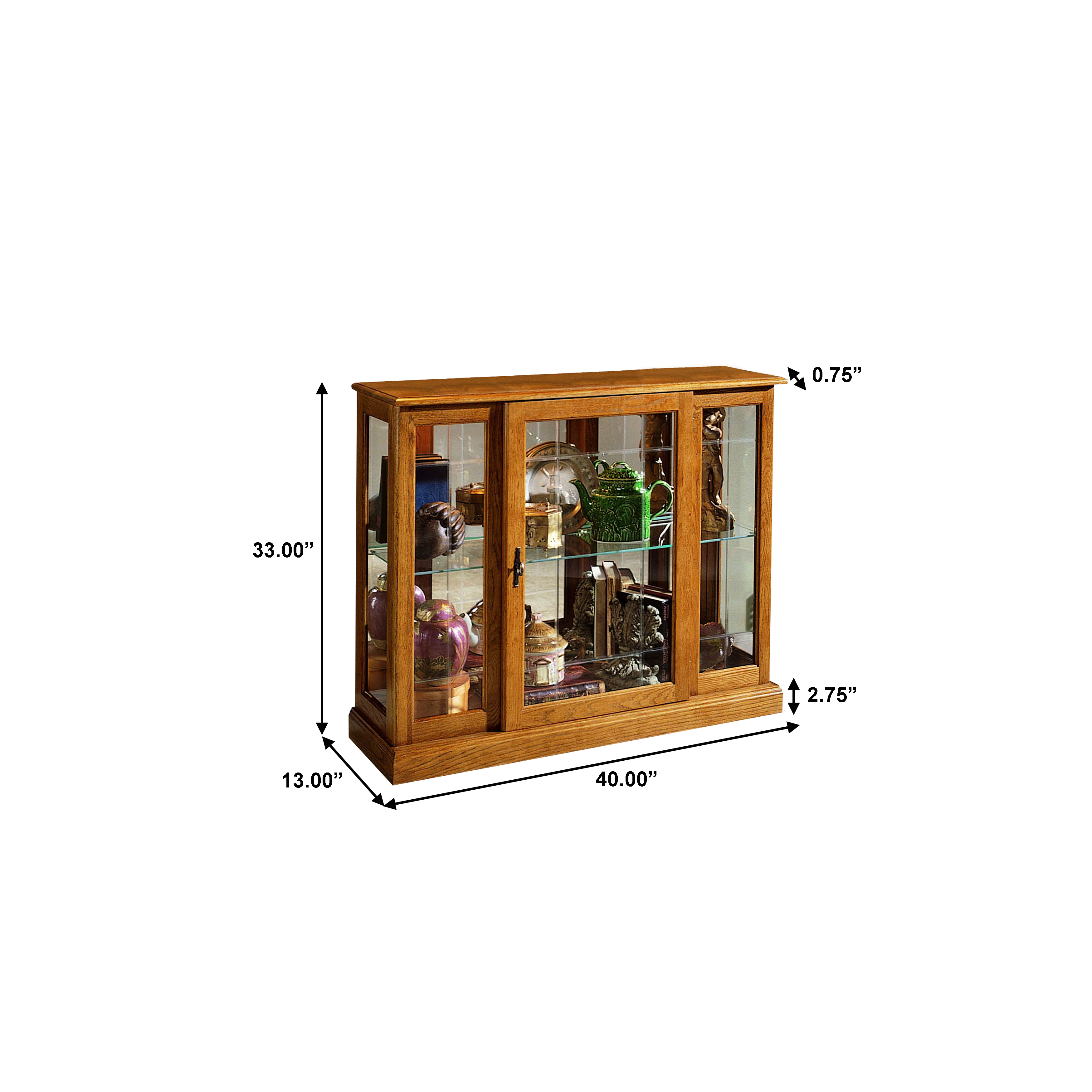 Pulaski console deals curio cabinet