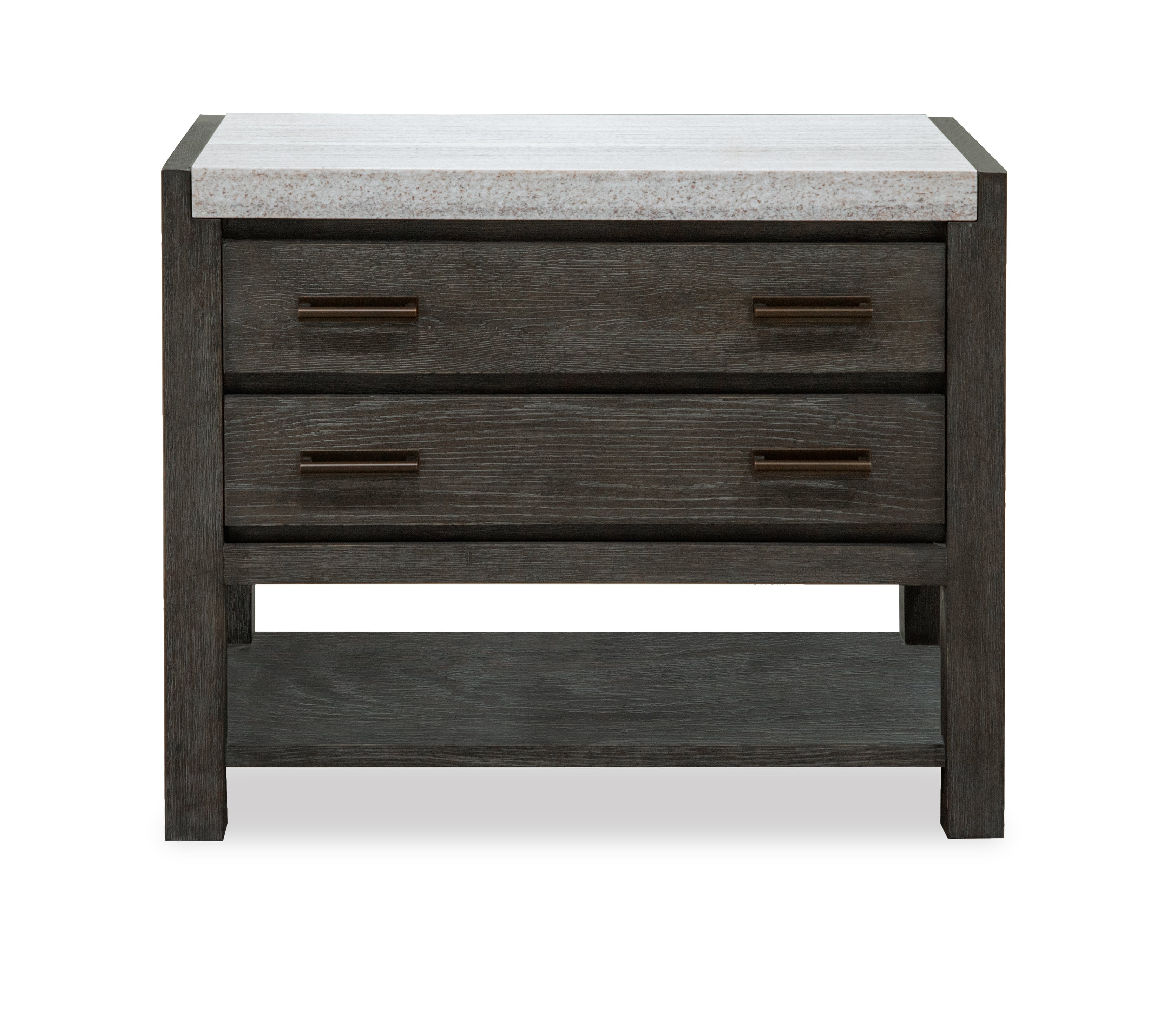 2-Drawer Open Nightstand