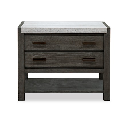 2-Drawer Open Nightstand