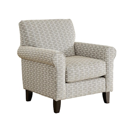 Accent Chair with Exposed Wooden Legs