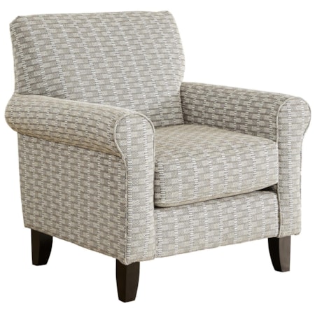 Accent Chair with Exposed Wooden Legs