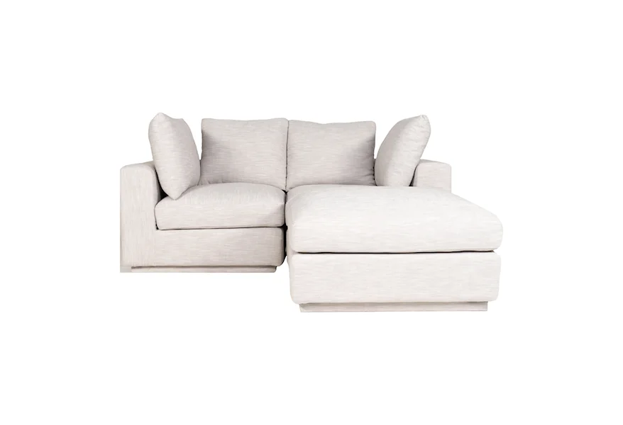 Justin Justin Nook Modular Sectional Taupe by Moe's Home Collection at Fashion Furniture