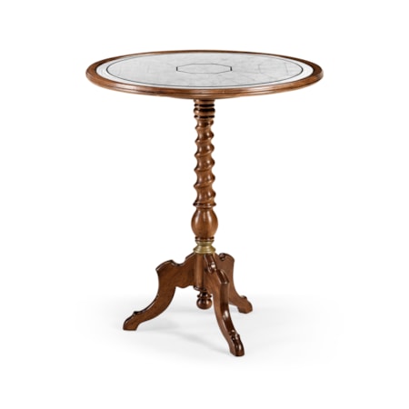 Églomisé & Walnut Round Wine Table