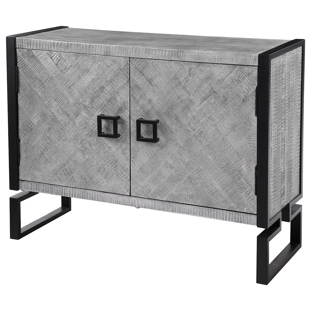 Uttermost Accent Furniture - Chests Keyes 2-Door Gray Cabinet