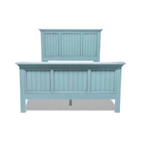 Queen Panel Bed - Bleu