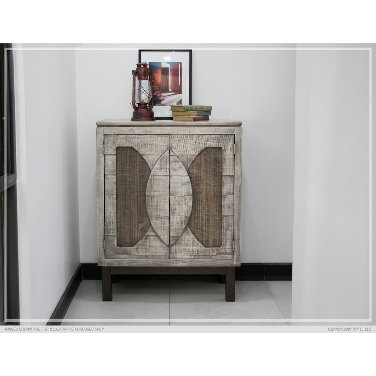 International Furniture Direct Cosalá  White 2-Door Buffet with Storage