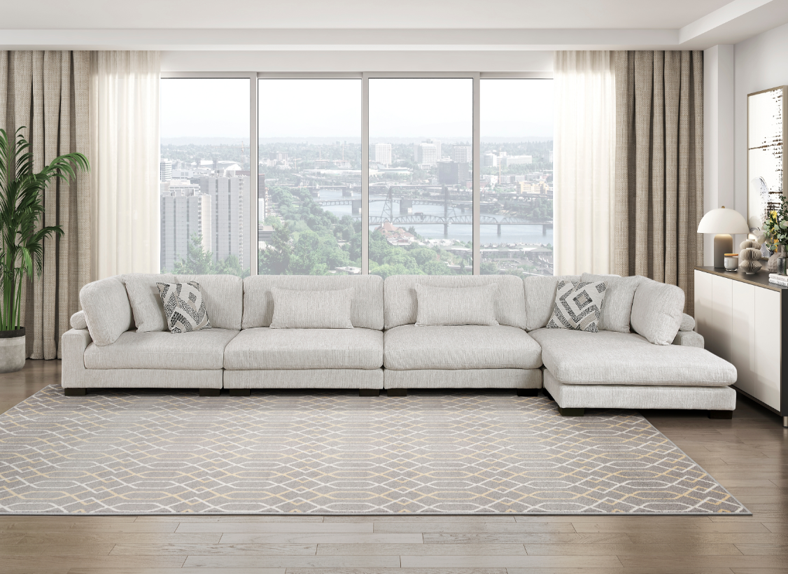 Homelegance Tinley 4-Piece Sectional Sofa with Chaise