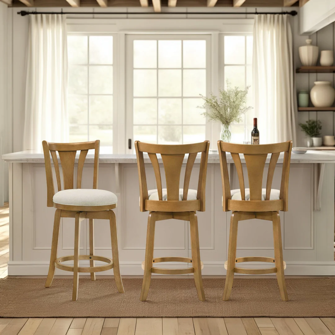 Upholstered Swivel Barstool