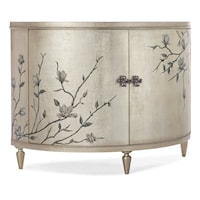 Global Two-Door Demilune Chest with Hand-Painted Motif