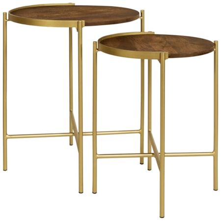 Malka 2-piece Wood Nesting Table
