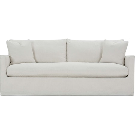 Contemporary 88" Bench Cushion Sofa with Slipcover