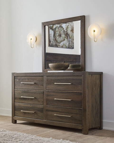 6-Drawer Dresser and Landscape Mirror Set