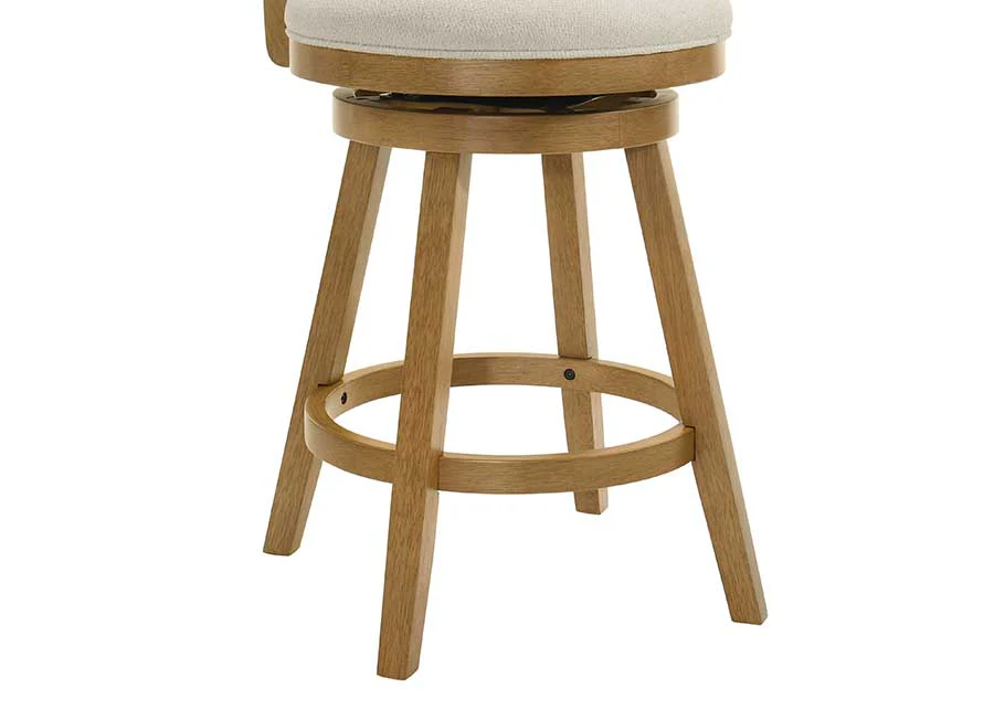 Armen Living Harper Uph. Spindle-Back Swivel Counter Stool