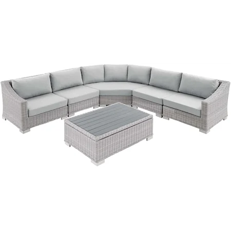 Outdoor 6-Piece Sectional Sofa Set