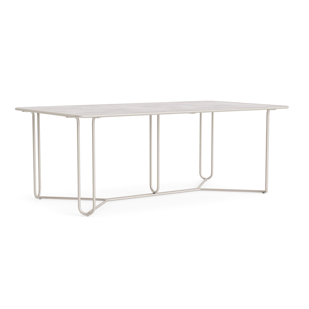 77" Aluminum Dining Table w/Ceramic Top