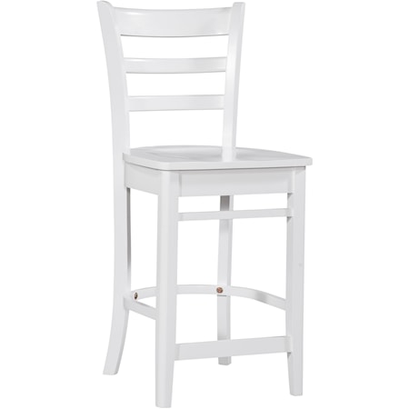 24" Emily Stool (RTA) in Pure White