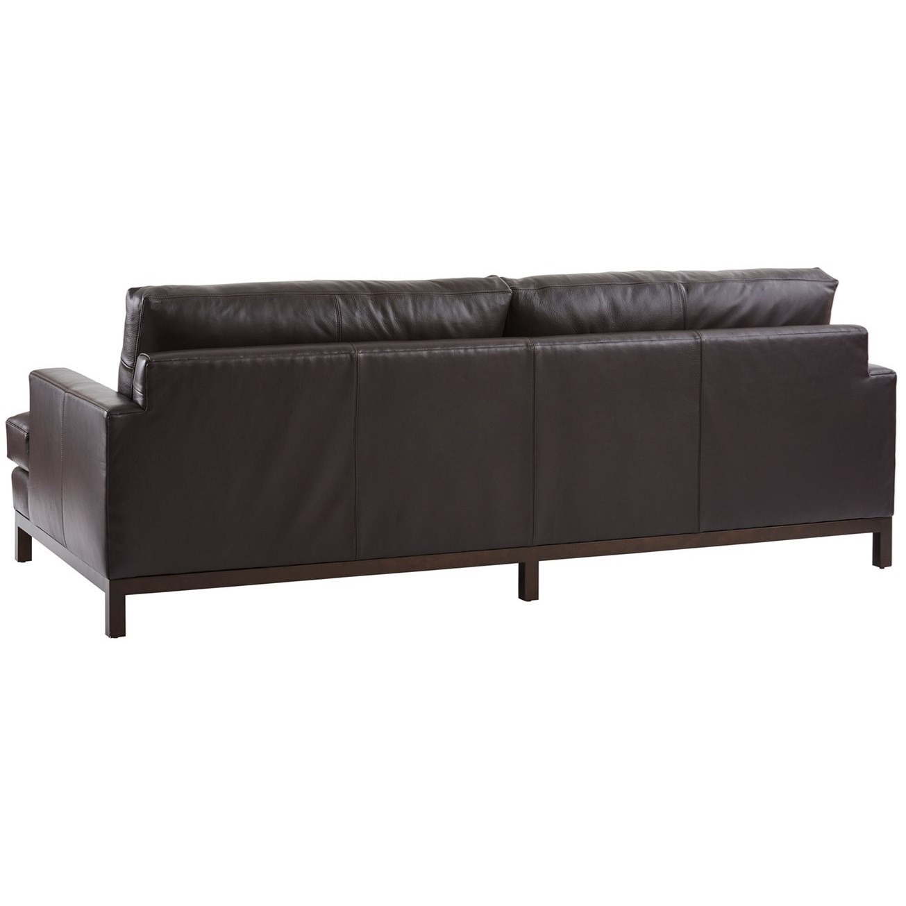 Horizon Sofa w/ Dark Brown Leather &amp; Bronze