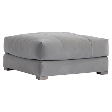 Demi Leather Ottoman