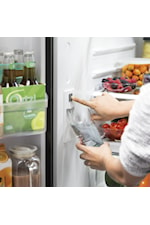 GE Appliances Refridgerators GE 21.8 Cu. Ft. Counter-Depth Side-By-Side Refrigerator Slate