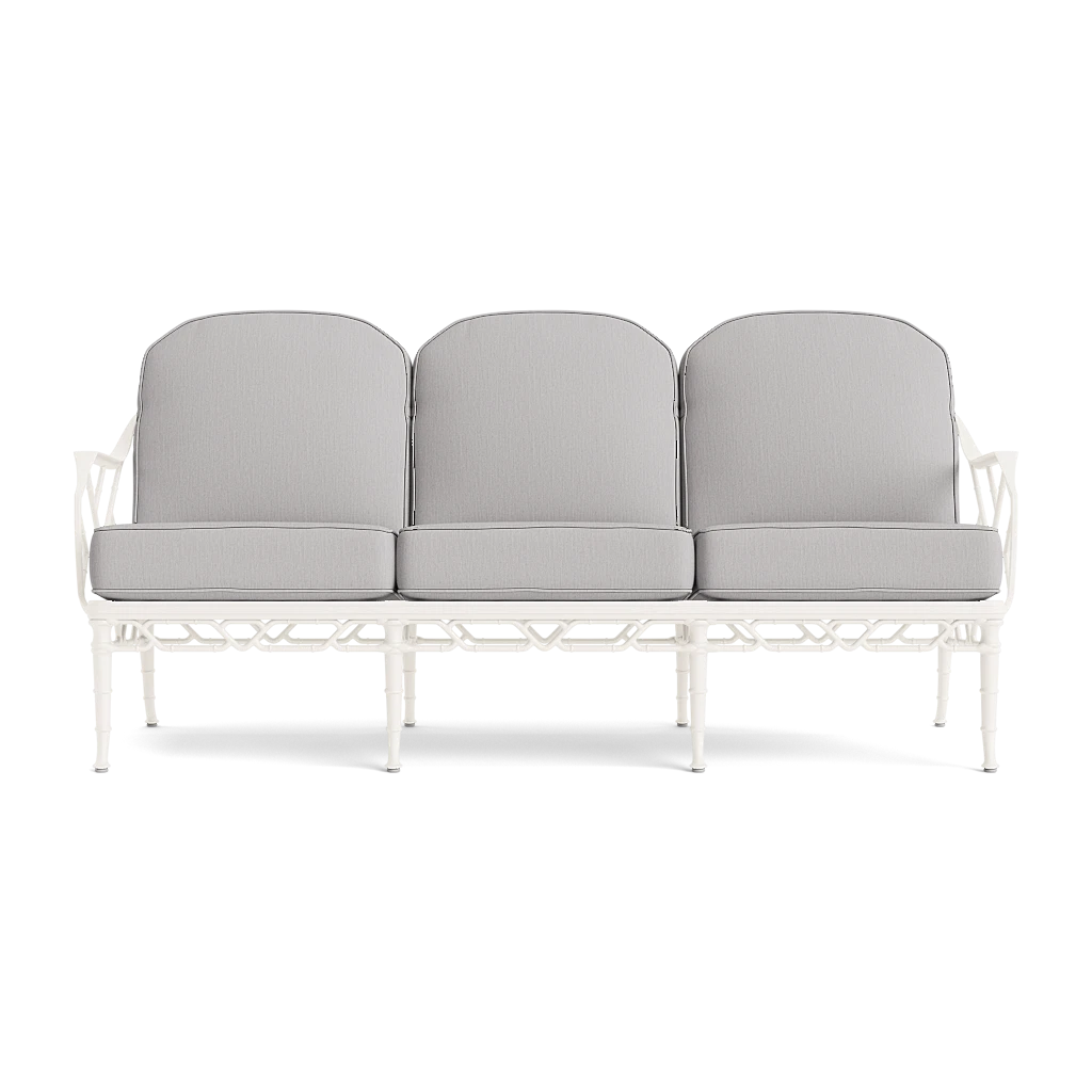 Brown Jordan Calcutta Classic Cushioned Aluminum Lattice Sofa