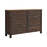 Transitional Eight-Drawer Dresser