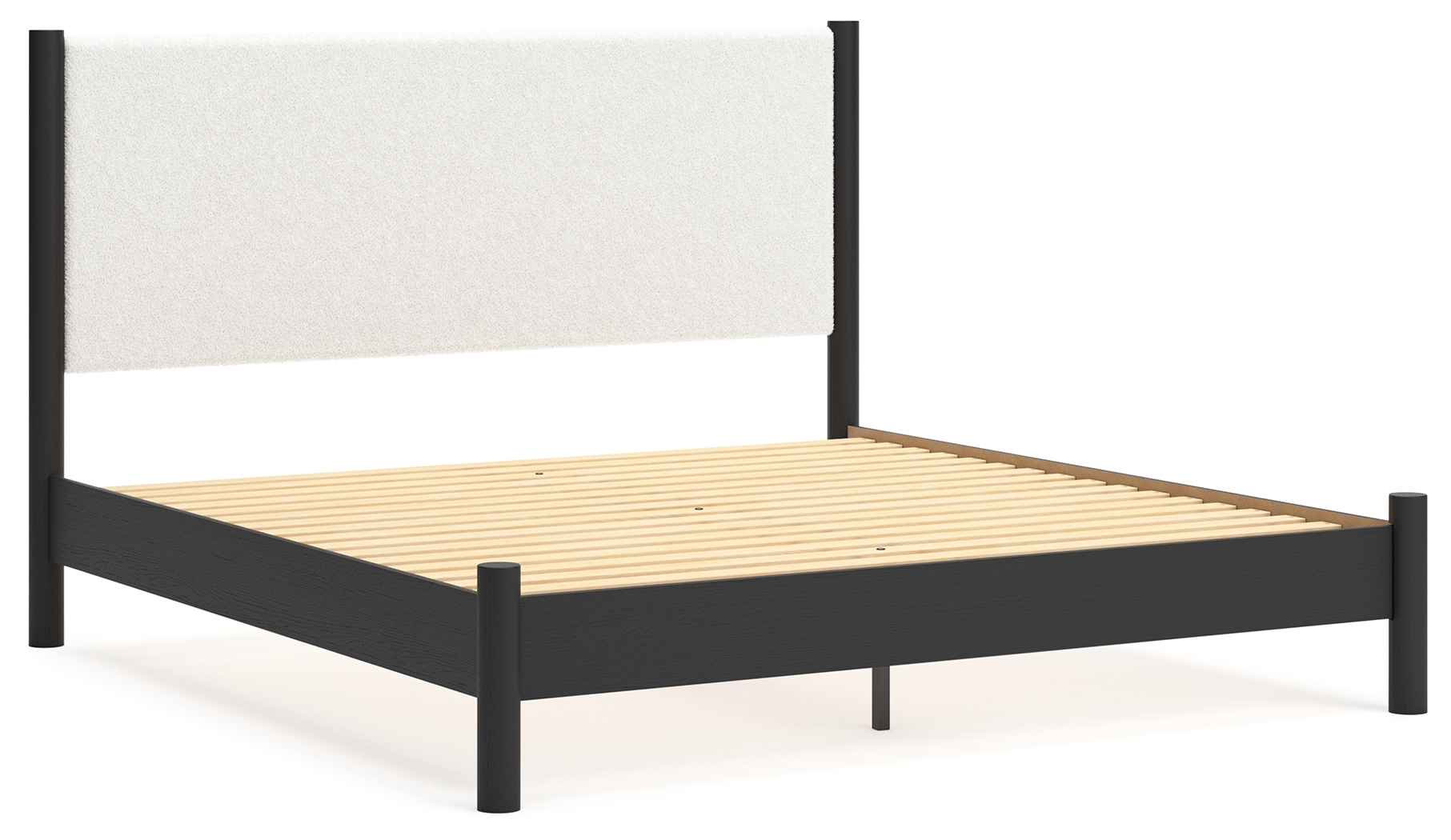 King Upholstered Panel Bed