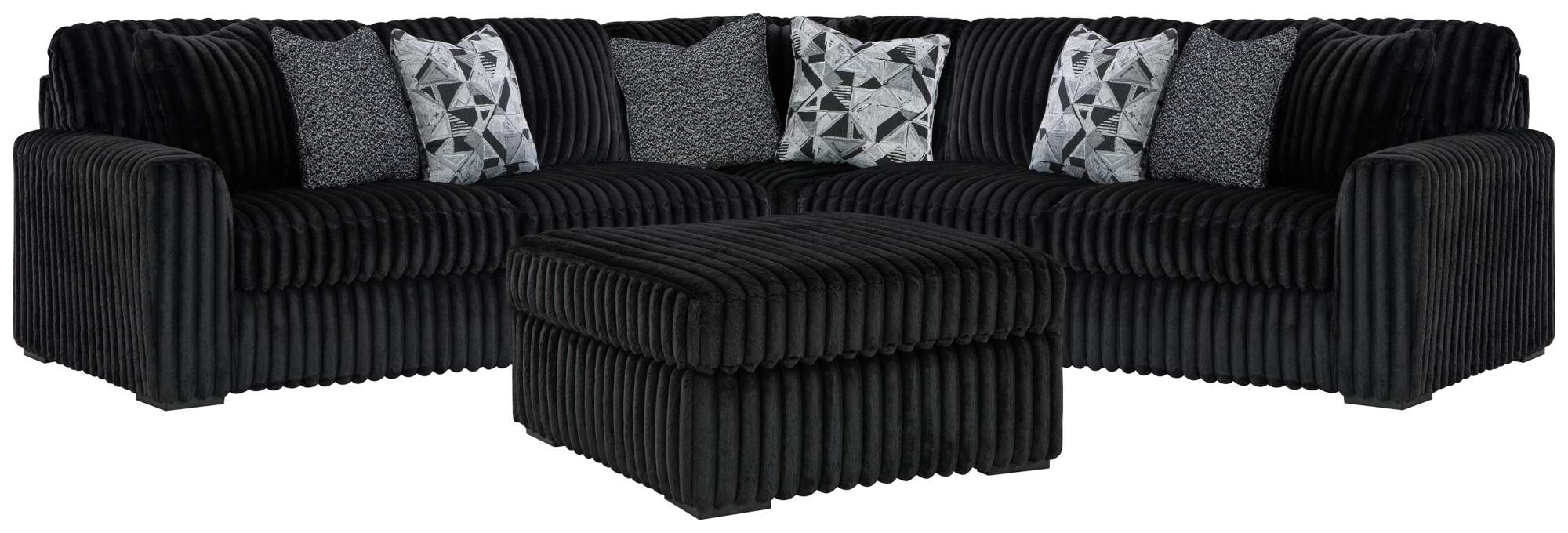 Sectional And Oversized Ottoman