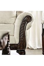 Furniture of America - FOA Cassani Traditional Loveseat with Rolled Arms