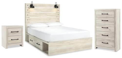 Queen Storage Bed, Chest And Nightstand