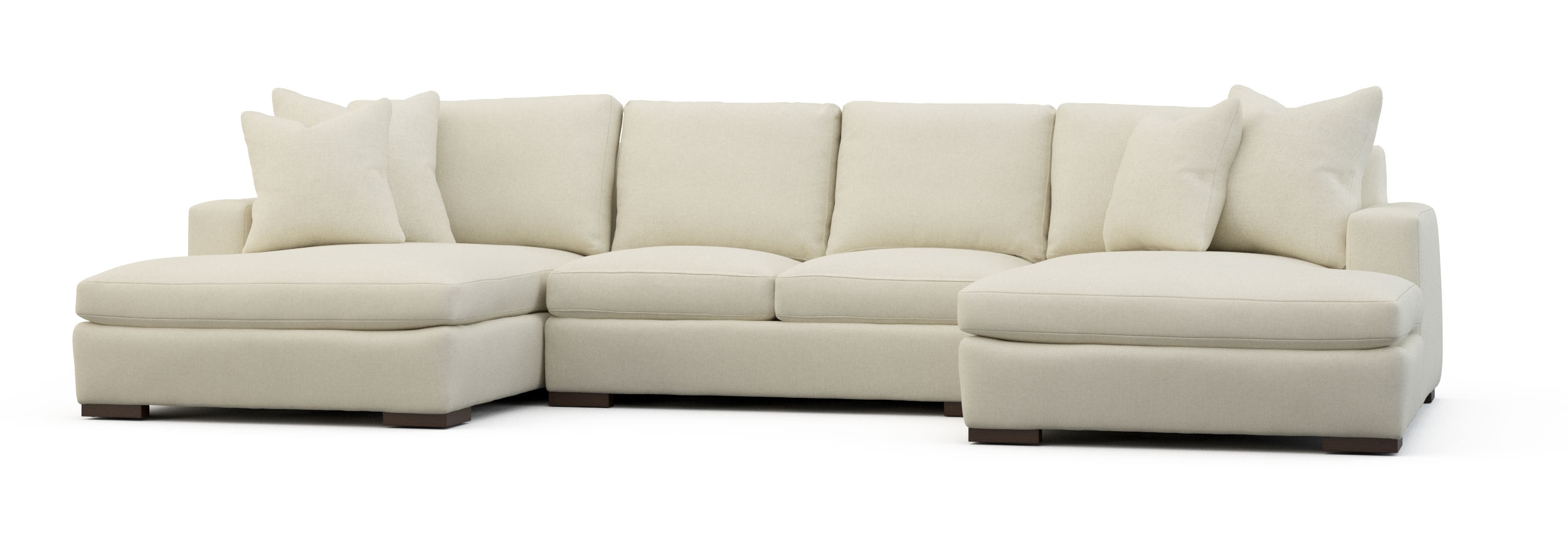 3-Piece Sectional with Chaises