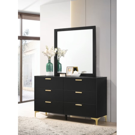 Kendall 6-drawer Dresser w/ Mirror