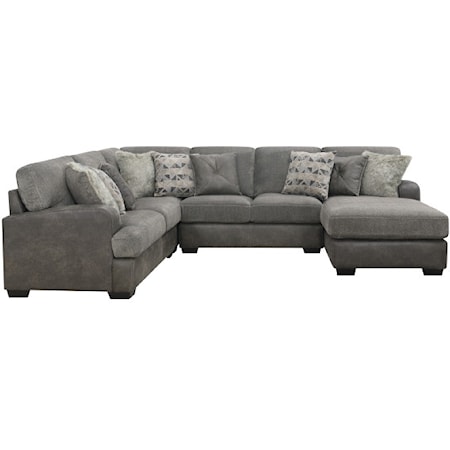 4-Piece Sectional with RSF Chaise