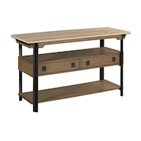 Contemporary Two-Tone Sofa Table with Drawer and Shelf Storage