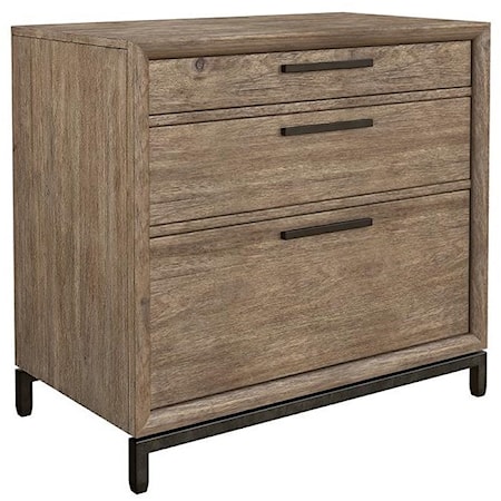 Transitional Lateral File Cabinet with Outlets