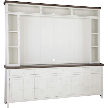 Farmhouse Entertainment Console and Hutch