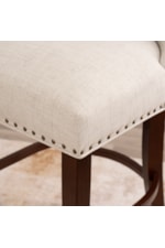 Powell Adler Transitional Adler Upholstered Barstool with Nailheads