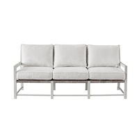 Coastal Outdoor Sofa with Chalk Aluminum Frame