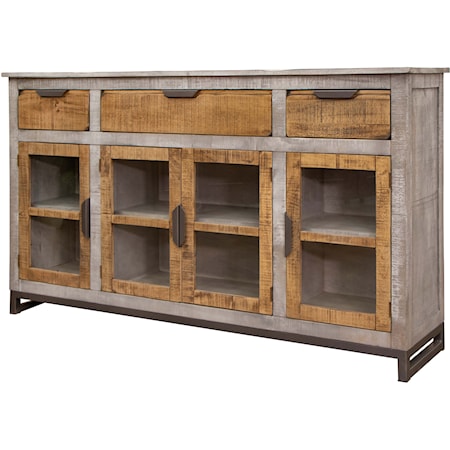 Rustic Two-Tone Console/Accent Cabinet