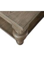 Liberty Furniture Americana Farmhouse Transitional Rectangular Cocktail Table with Hidden Storage