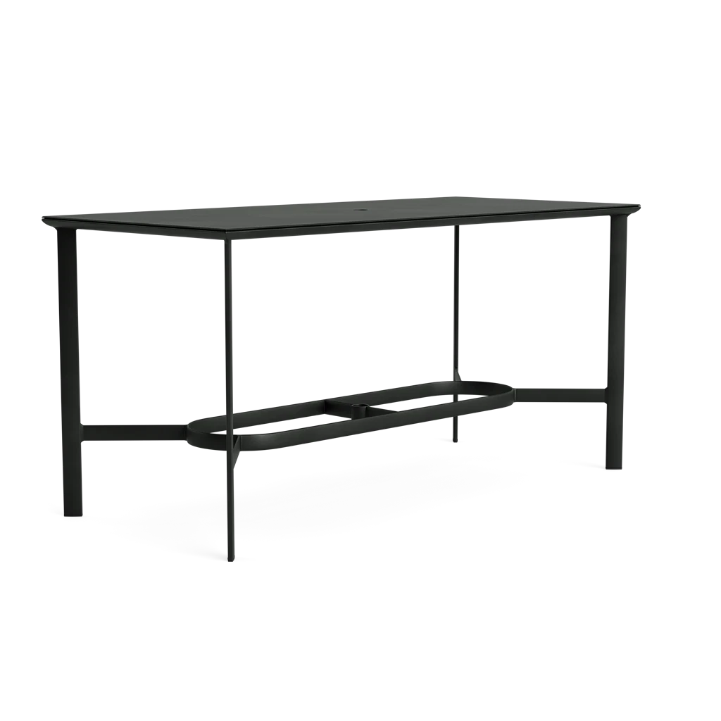 79" Aluminum Bar Table w/Umbrella Hole