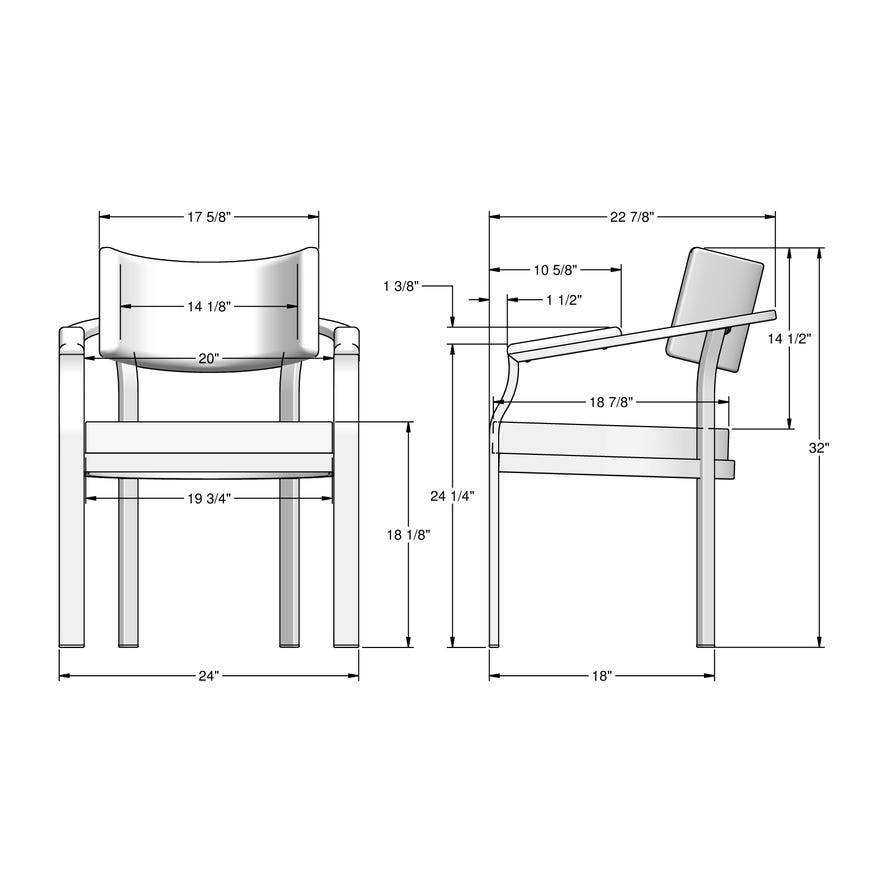 Upholstered Dining Arm Chair