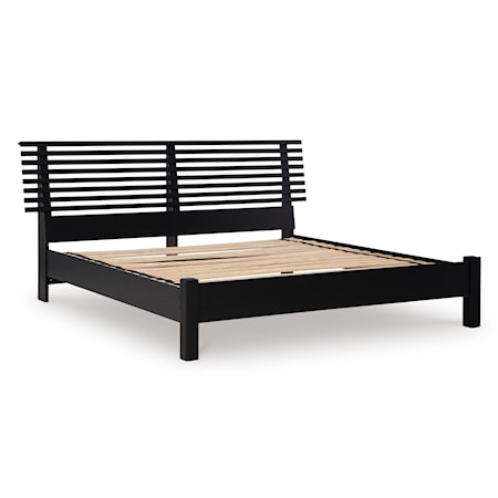 Queen Slat Panel Bed