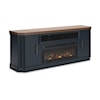 Benchcraft Landocken 83" TV Stand with Electric Fireplace