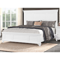 Transitional King Panel Bed