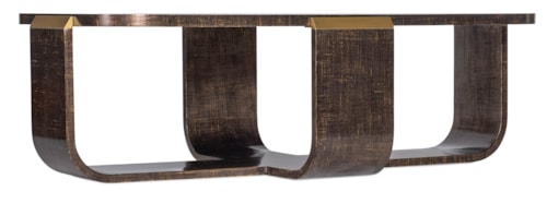 Transitional Cocktail Table with X-Motif Base