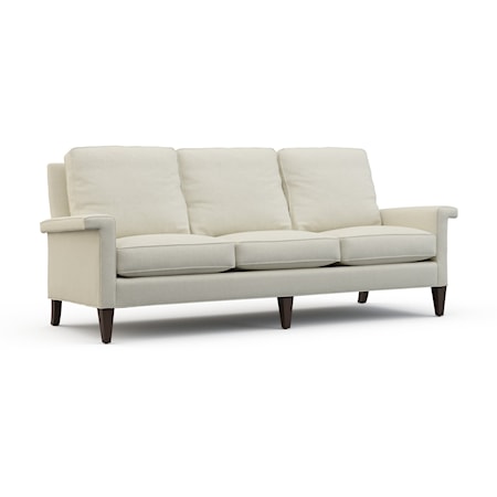 Transitional Sofa with Key Arms