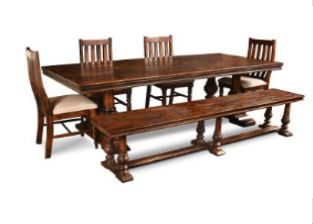 Traditional Rustic 97" Dining Table