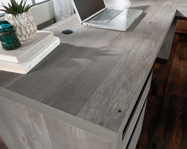 Sauder Manhattan Gate 429257 Contemporary LShaped Desk with File